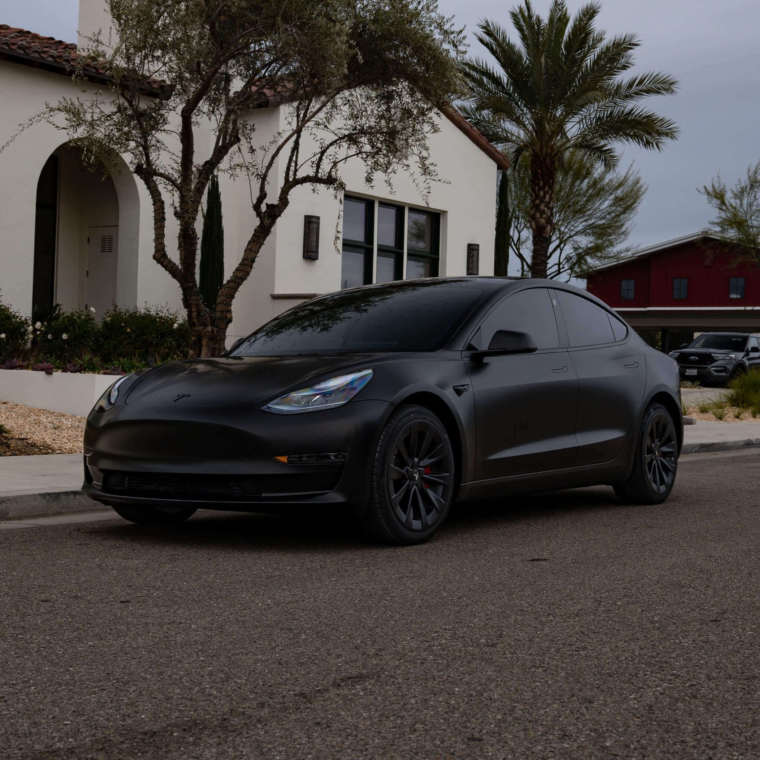 Satin Black Vinyl Wrap and Tint